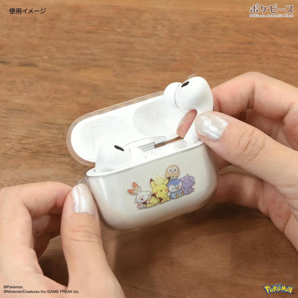 Gourmandies Pokémon PokePiece Soft Case for AirPods Pro (2nd Generation)/AirPods Pro, Check Pattern, POKE-853A