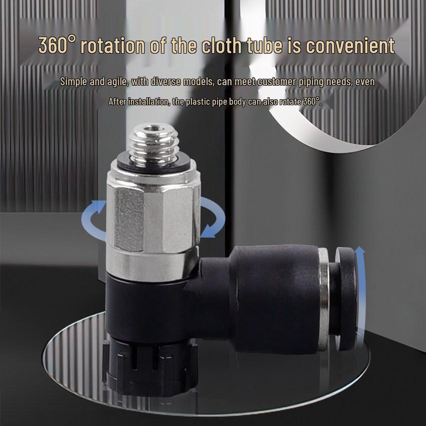 SMC AS1201F Pneumatic Speed Control Valve - Adjustable Throttle Push-Lock Fitting for Cylinder Control