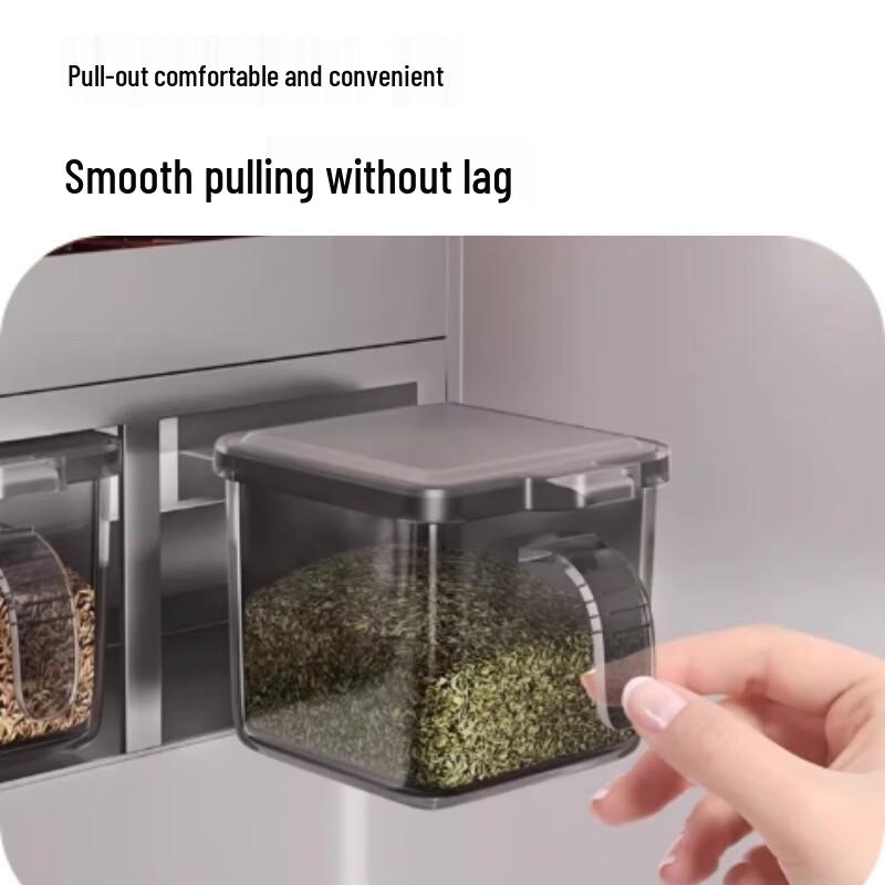 Yunshuang Kitchen Wall Spice Organizer with 5 Jars