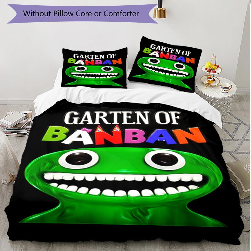 3pcs Duvet Cover Set (1*Duvet Cover + 2*Pillowcase, Without Core), Game Rainbow Friends Print Soft All‑Season Bedding Set, Home Bedroom Decor Gift