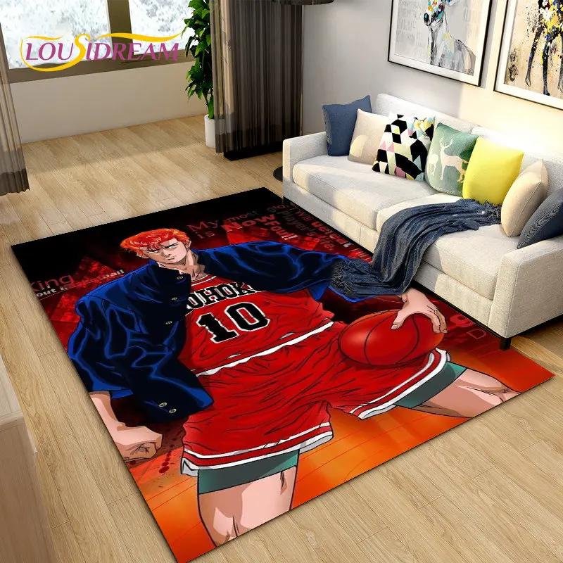 Slam Dunk Japonia Anime Kreskówka Dywan Obszarowy, Dywanik Dywanowy do Salonu Sypialni Sofa Wycieraczka Dekoracja, Mata Podłogowa Antypoślizgowa do Zabawy dla Dzieci