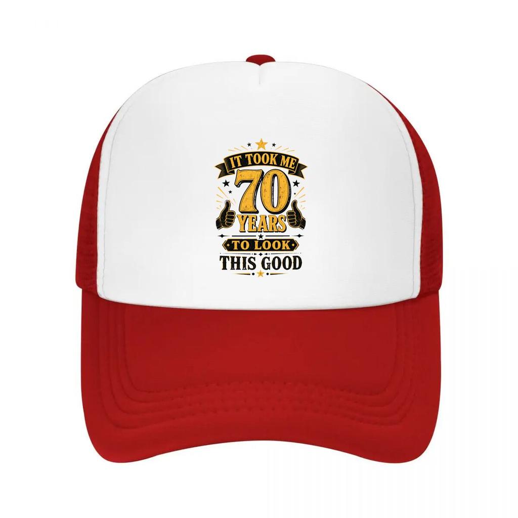 Seventy Years Looking This Amazing Mesh Baseball Cap Casual Hat Outdoor For Womens Unisex FeUnisex