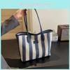 Stylish Summer Tote Bag For Women With Large Capacity In Trendy Striped Design