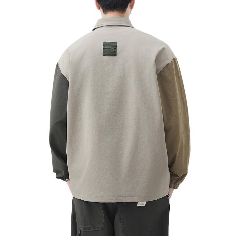 Neue japanische Schnelltrocknungs-Funktions-Polo-Kragen-Pulloverjacke Lockerer amerikanischer Hemdjacken-Stil