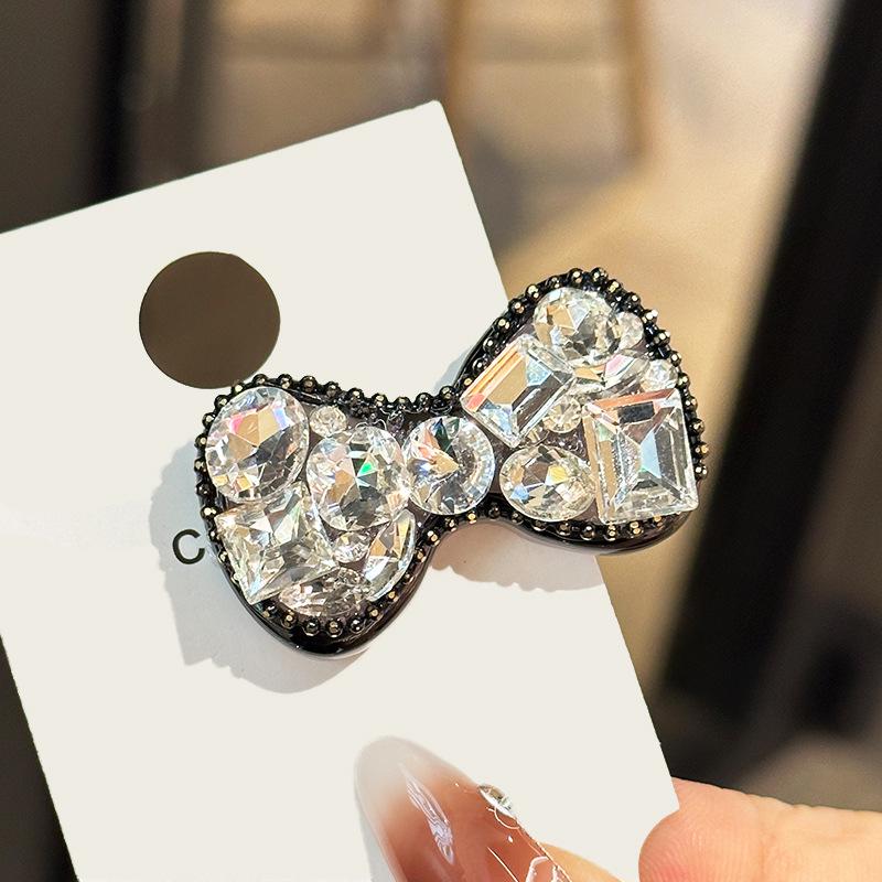 

Корейская хрустальная заколка-бант для волос - Элегантные аксессуары-шпильки с бриллиантами для женщин