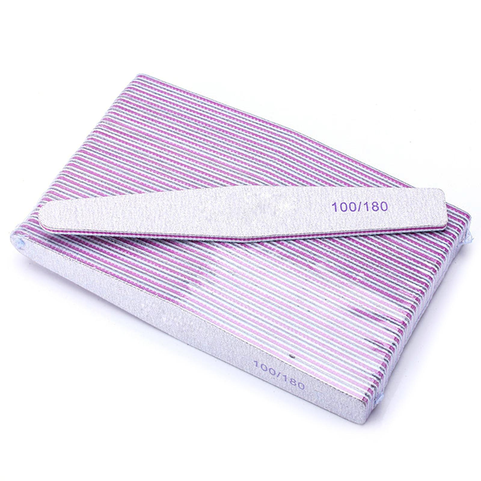 

Набор пилочек для ногтей, 25 шт., полоски для полировки ногтей, шлифовальная пилочка для ногтей, зернистость 100, грубая шлифовальная поверхность, зернистость 180 Diamond-shaped фиолетовый