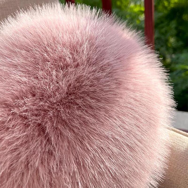 Heart Shape Throw Pillow Sofa Car Stuffed Seat Cushion Double-sided Imitation Fox Fur Plush Cushion Home Decor Waist Cushions
