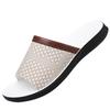 Lightweight  Big Size Men's Slippers Casual 2025 Summer New Flip-flops for Men Solid Color Leather Beach Shoes Male