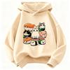 Funny Sushi Cat Food Design Printed Hoodie Kids Cat Children's Sweatshirt Hoody for Boys Girls Spring Y2k Casual Hoodies
