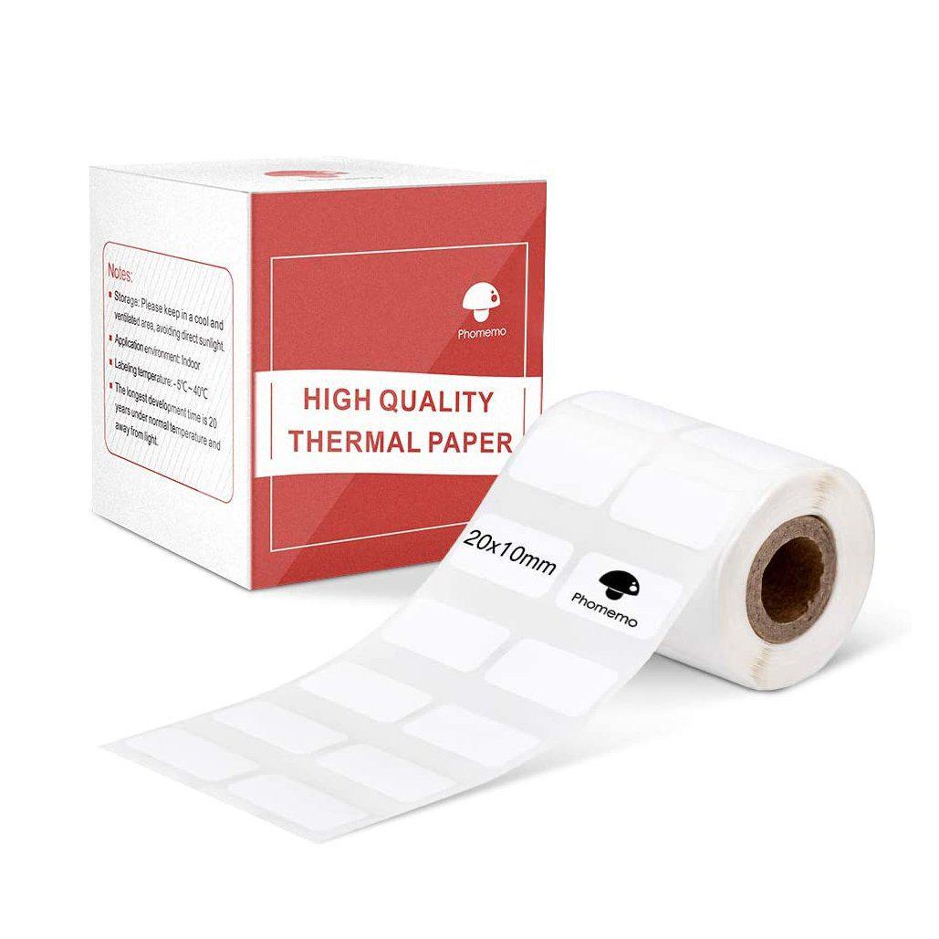 Phomemo White 20x10mm Thermal Labels, Self-Adhesive, 600-Pack for M110/M200 Printers 600 Labels белый