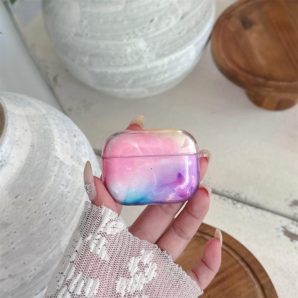 Applicable to Apple AirPods 1 generation smudging gradual change earphone cover PRO1 personalized pendant case PRO1 protective cover