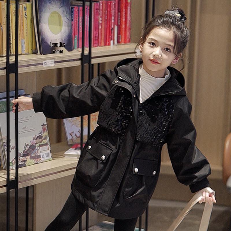 

Girls Plush-Lined Hooded Winter Parka 110