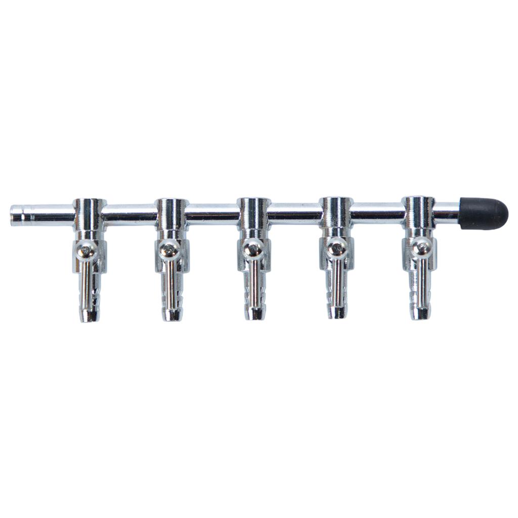 Fishank Sauerstoffverteilungssystem Sauerstoffbelüfter Steuerventil Edelstahl Pumpe Verteiler für Aquarien zur Heimnutzung