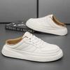 Men's Summer Canvas Slip on Sandals Casual Versatile Half Sandals Men's Shoes