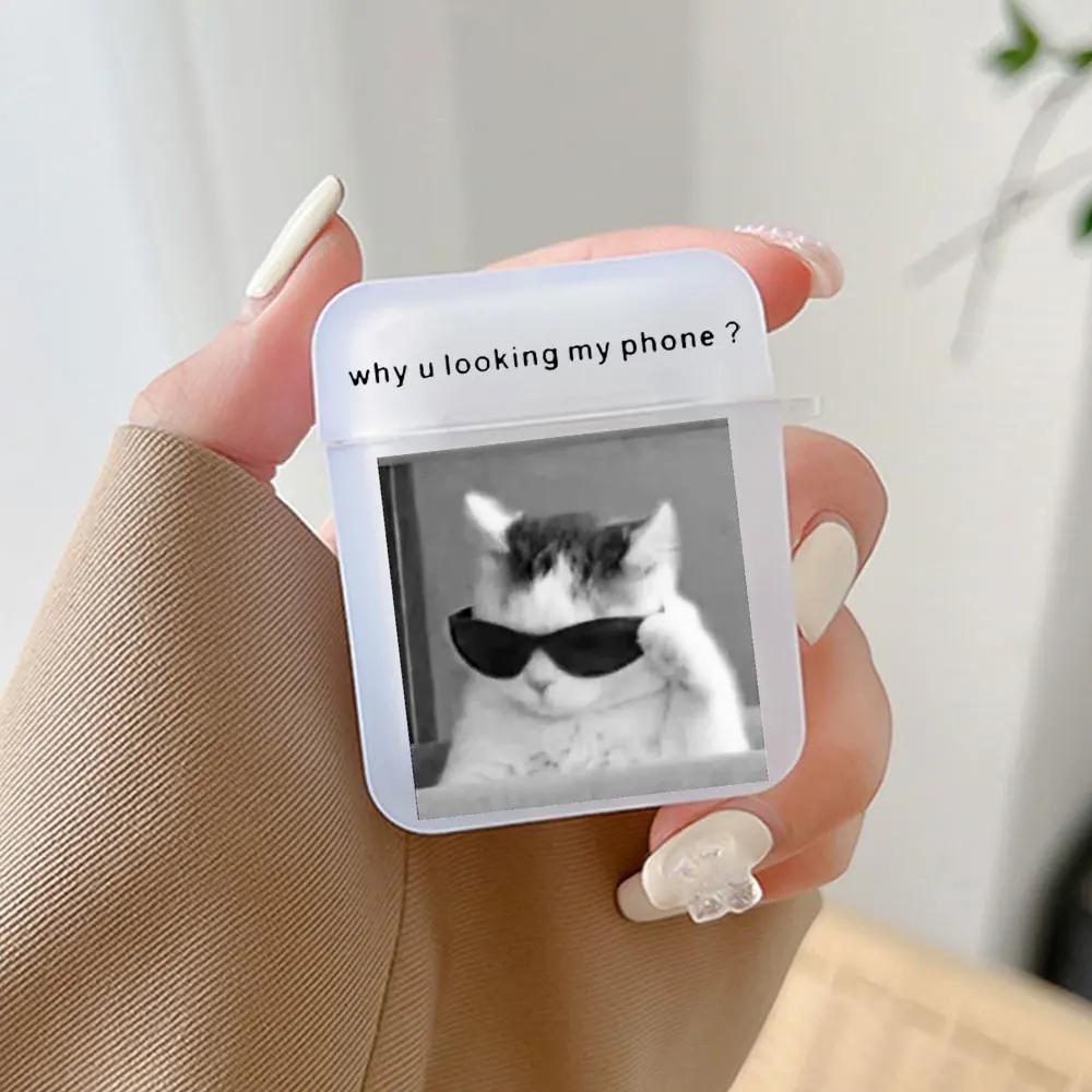 Fundas Funny Cats Dog Couples Earphone Case for Airpods Pro 2 1 Clear Soft Matte Headphones for Airpods 3 Animal Customize Cover