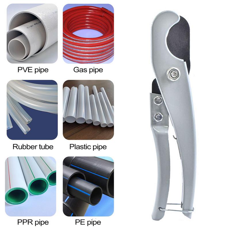 PE-Schneider Ratschenrohrschneider Werkzeug Schlauchschneider für PVC PPR und Schläuche Stahlkörper mit scharfen Edelstahlmessern