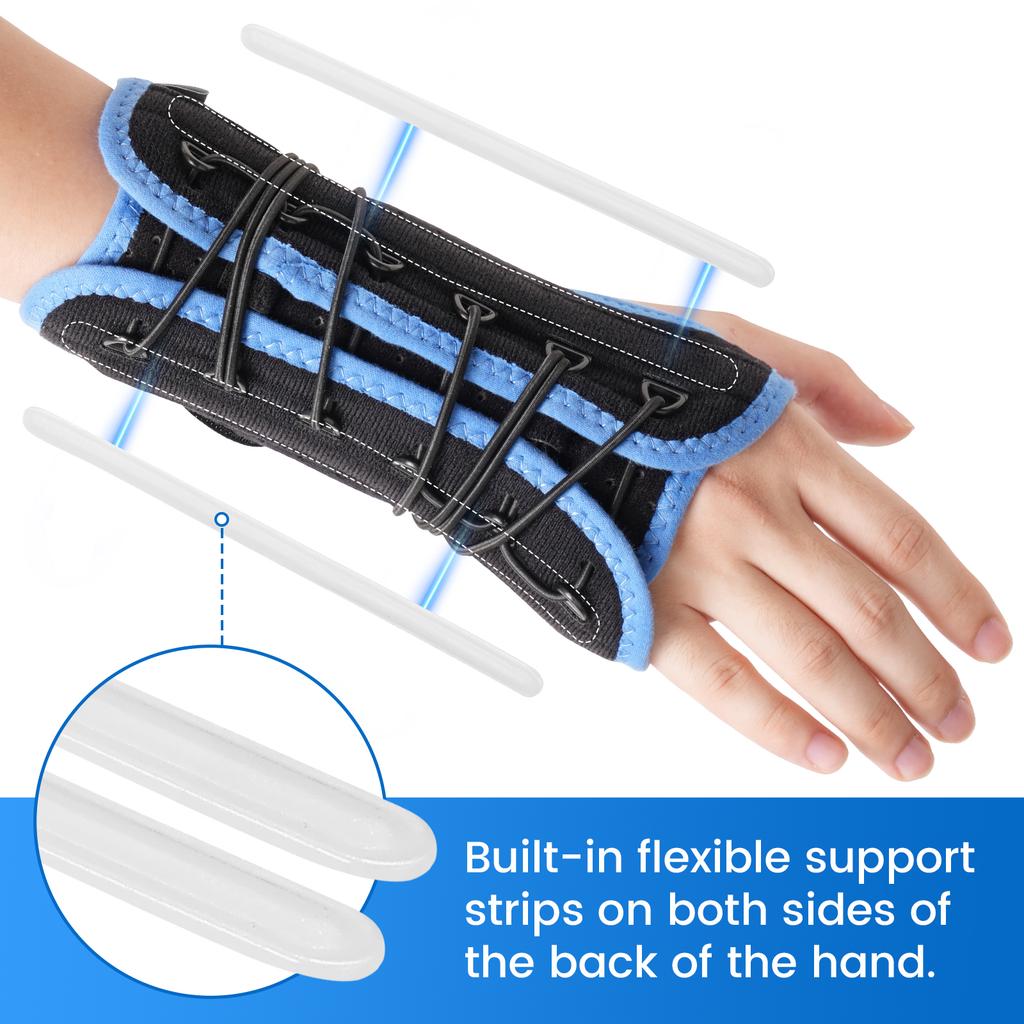 Velpeau Wrist Brace For Carpal Tunnel Pain, Arthritis And Sprains, With Adjustable Elastic Tension Cords, Night Wrist Support