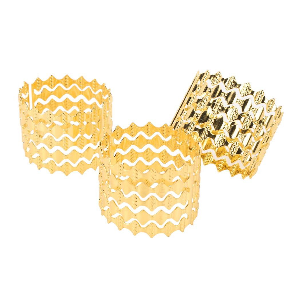 10pcs Napkin Rings Metal Napkin Ring Holder for Wedding Receptions Dinner Holiday Parties Family