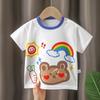 Kids Clothes T-Shirt for Girls Boys Children's Summer Clothing  Cartoon Tops Short Sleeve Breathable Clothes Cotton Baby Tops