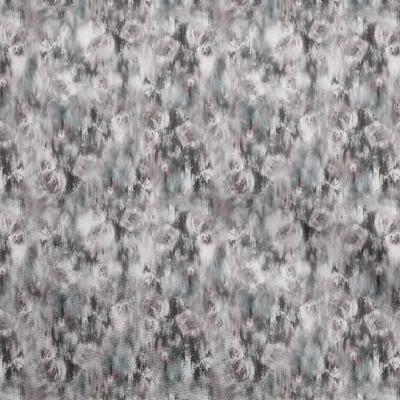 Cotton Flex Gray2 Fabric Watercolor Floral Sewing Material Print Fabric By The Yard 40 Inch