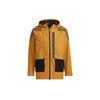 adidas Color Block Sports Training Casual Hooded Fleece Lined Jacket Men's Wheat Brown HE7403