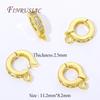 18K Gold Plated Enhancer Bail Clasp,D Shape Openable Pendant Connector For Jewelry Making Findings DIY Bracelet Accessories