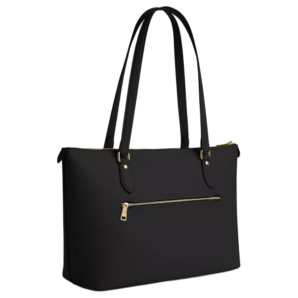 Coach Gallery 37 Metal Logo Top Recycled Leather Tote Bag Women Tote Bags CV402-IMBLK