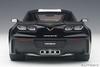 AUTOart 1/18 Scale Chevrolet Corvette C7 Grand Sport Black with White Stripes and Yellow Hash Marks