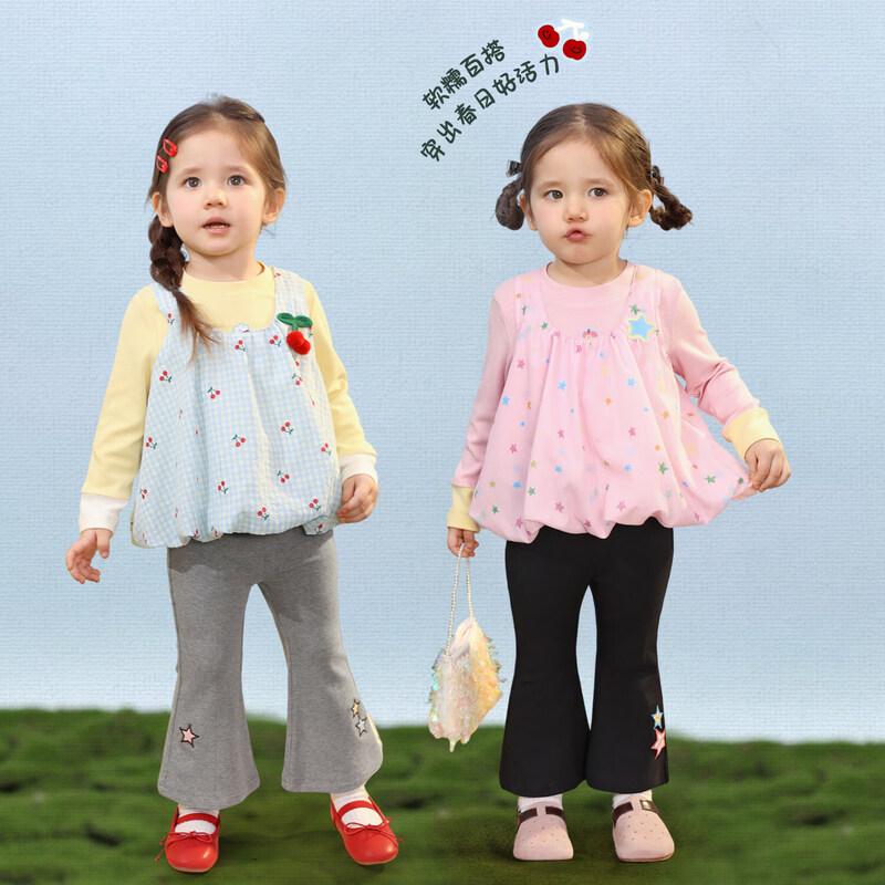 LUSON Baby Girls' Breathable Long-Sleeve T-Shirt