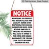 2D Flat, 1pc Notice Aluminium Sign "Enter At Your Own Risk" - 8"x12" Property Liability Warning Sign, Rustic Home & Business Decor