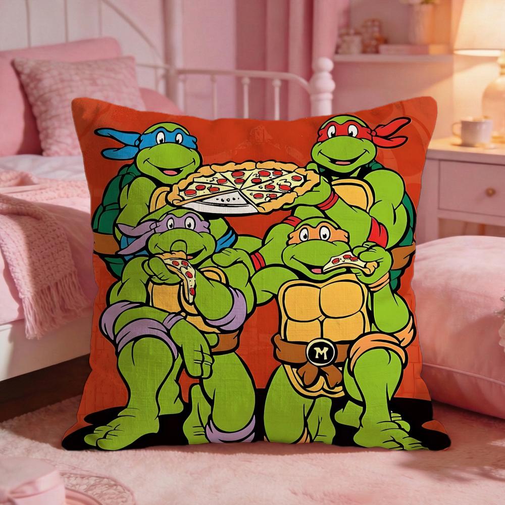 mMutant Ninja Turtles Cushion Cover Premium Comfort Reversible Pillow Cove Two in One Design for Any Room  Car Interior