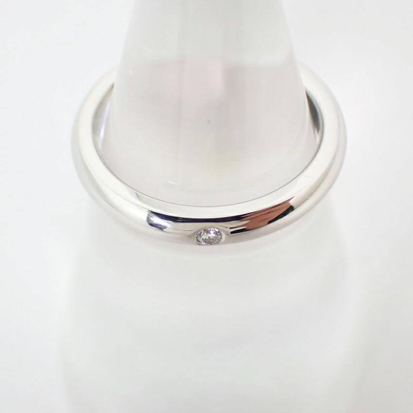 [Pre-owned] TIFFANY Pt950 Diamond Stacking Band Ring, Size 9, J44-5