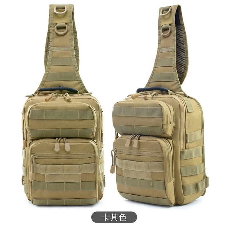 Outdoor Multifunctional Chest Bag Large Capacity Shoulder Casual Men s Cycling Hanging хаки