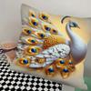 1 Stück Kissenbezug im nordischen Stil mit Pfauenmotiv, quadratisch, Schlafzimmer, Sofa, Freizeit, Komfortkissen, Auto, Wohnzimmer, Heimdekoration