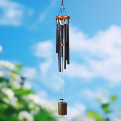 Sino de Vento de Metal 26 polegadas Impermeável Tom Profundo Ornamento Suspenso Sino de Vento Memorial para Exterior Irmã