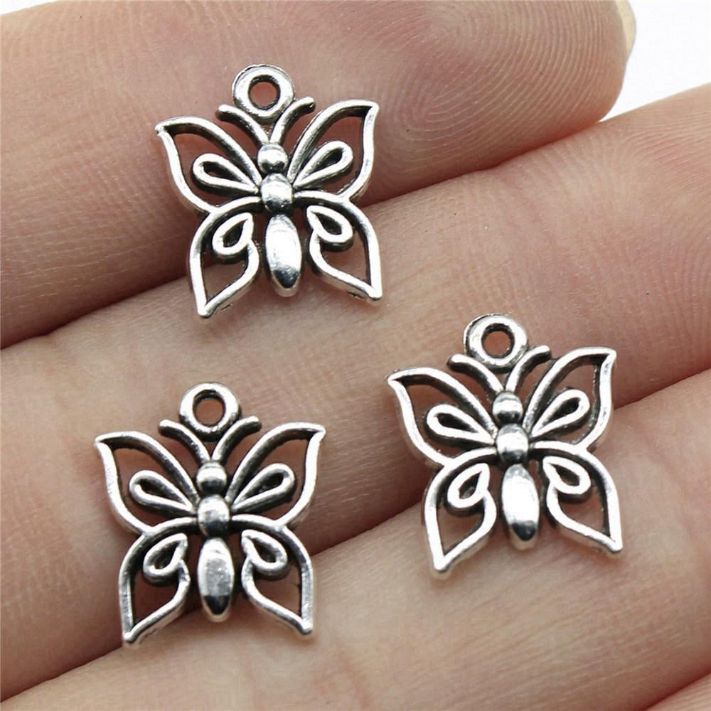Charms Small Butterfly Pendants Wedding Jewelry Findings ZC114