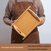Leyongtu Bamboo Wood Rectangular Serving Tray with Handles