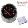 52mm Fuel Level Gauge E-1/2-F 0-190ohm Marine Boat Car Oil Tank Indicator With Red Backlight 9-32V Ship From RU/Spain