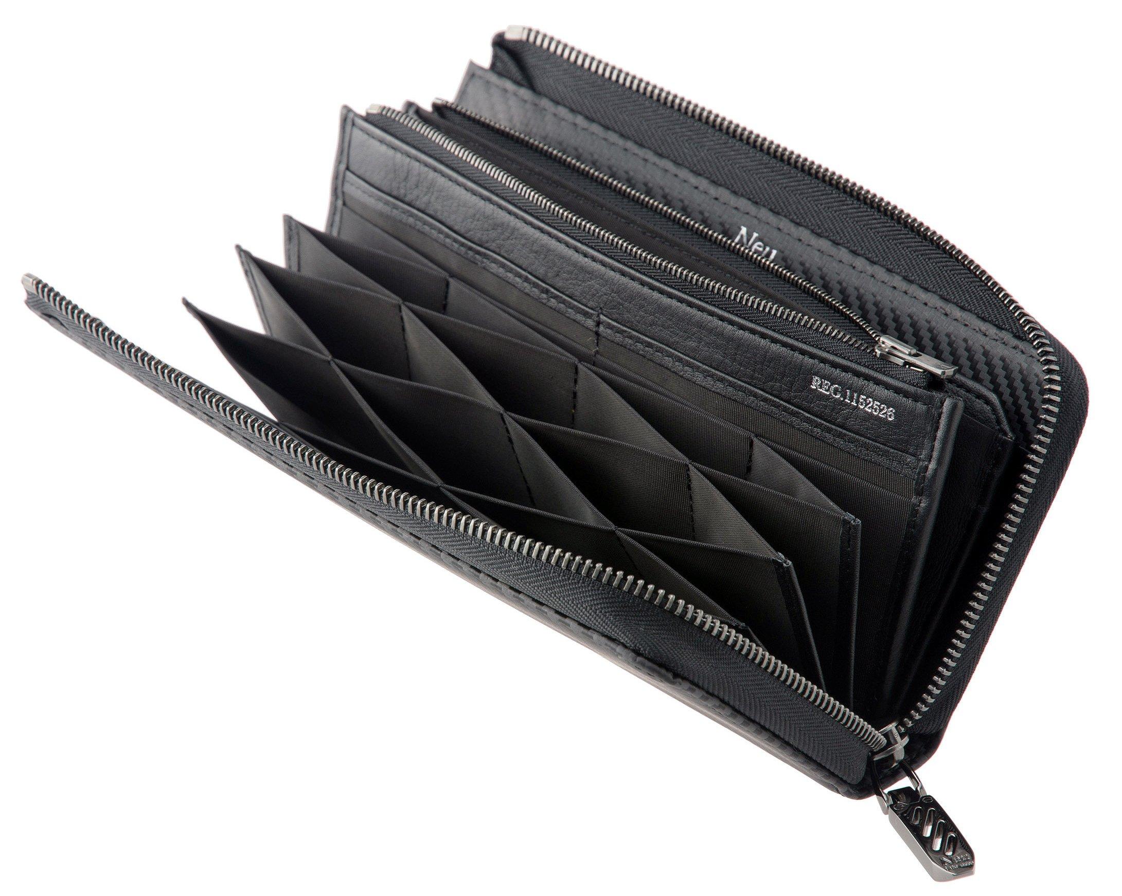 

Neu interesse Fiber Cure Wallet, Twill Carbon Fiber with Honeycell Design (L-Shaped Zippered Wallet), Neu interesse Limited Edition, Father s Day