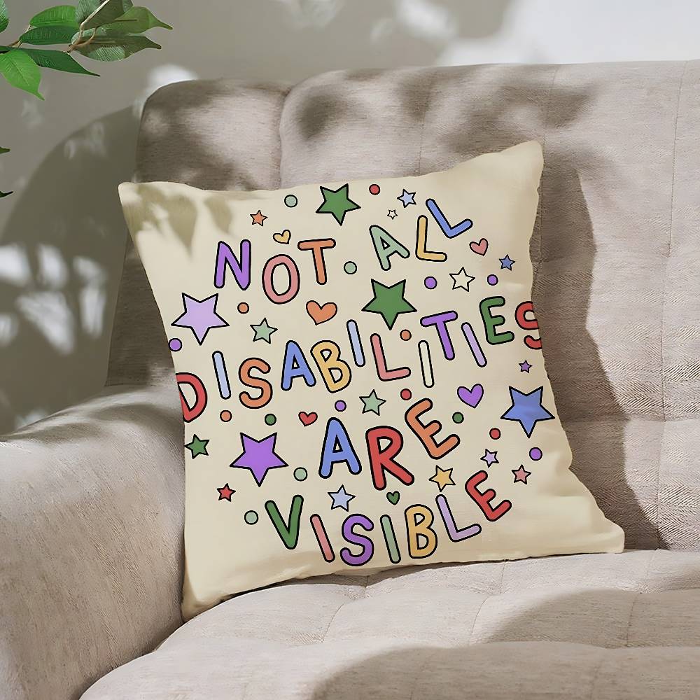 Autism Acceptanc Creative Slogan Customizable Square Pillowcases Stylish And Soft Perfect For Beds Cars And Sofas