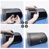 SOTECH Bread Case, Sliding Door, Food Grade, Lightweight, Home Kitchen Outdoor Picnic Bread Box (Cute Black Storage Box)