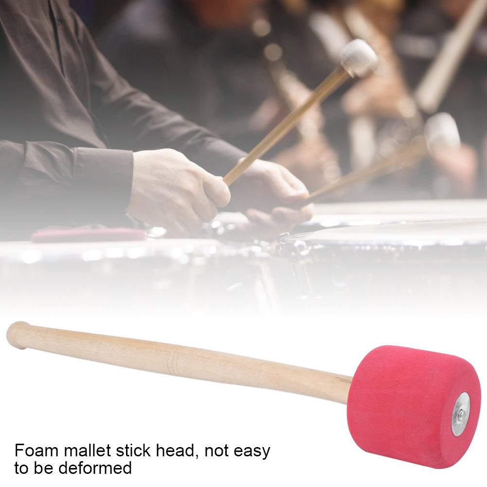 Bass Drum Mallet Stick for Drummer Bands Percussion Instrument Accessory Red