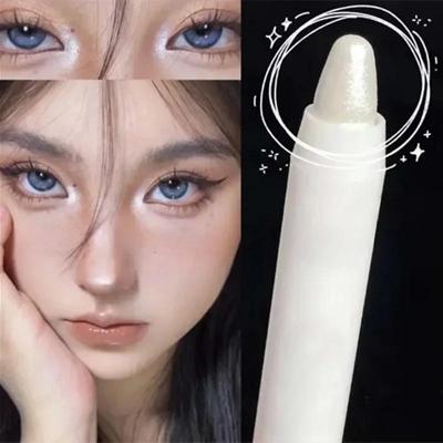 Glitter Highlighter Pen Pearlescent Lying Silkworm Pencil Waterproof Long-lasting Brightening Eyes Stick White Silver Eye Makeup