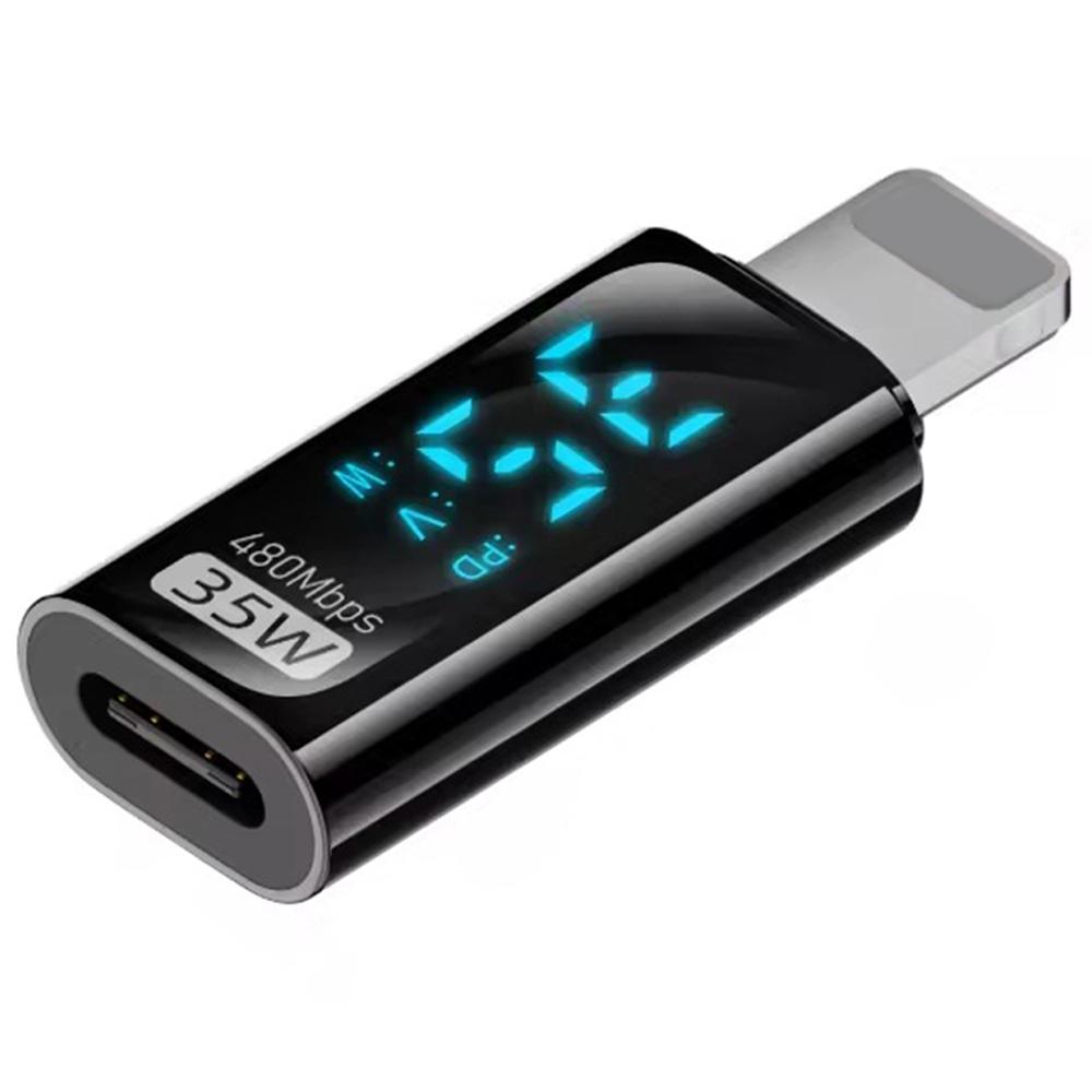 

Адаптер Lightning (тато) до USB-C (мама) 35 Вт Конвертер для швидкої зарядки Передача даних 480 Мбіт/с As Shown A