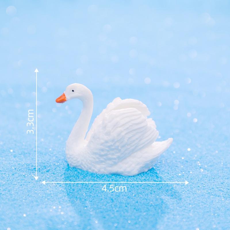 

Имитация фигурок животных белого лебедя, мох, экологические бутылки, аксессуары для украшения рокария и маленькие орнаменты No. 4