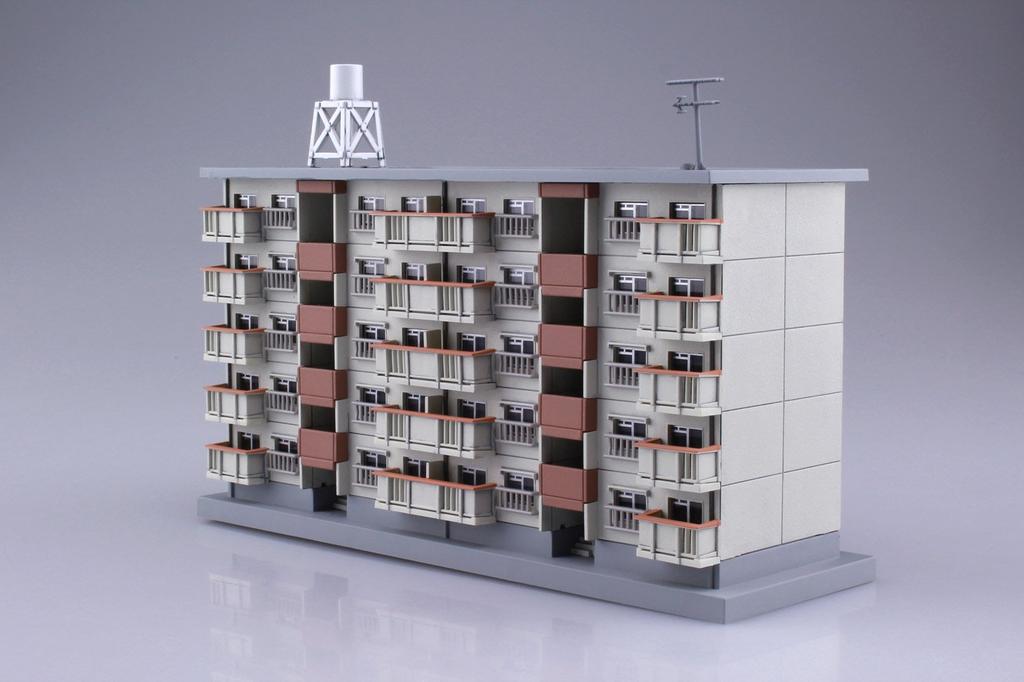 Architectural Romando 1/150 Scale Apartment Complex Set of 2 Buildings, Diorama Supplies, Assembly Kit