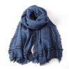 Men's Artistic Striped Scarf: Autumn & Winter Warmth with Short Tassels and Tie-Dye Design.