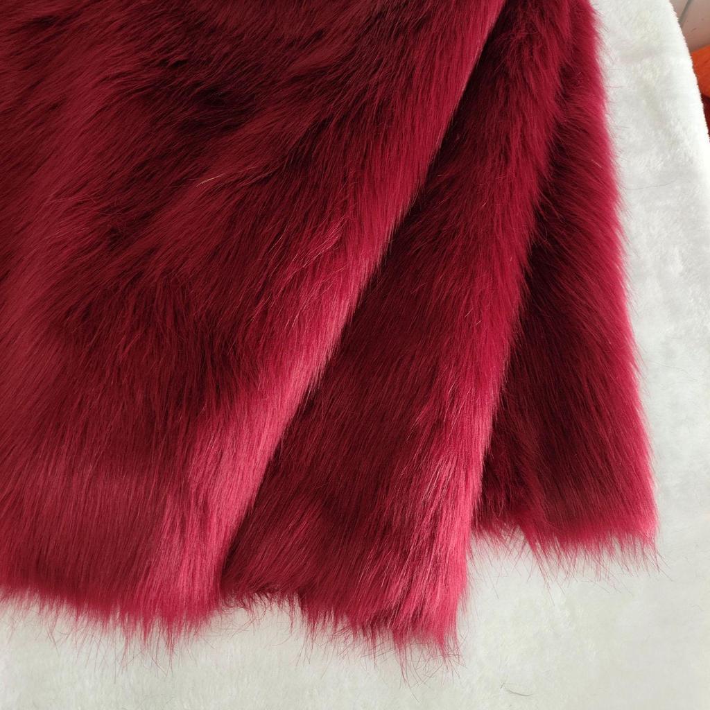 Tessuto Peluche Imita Pelliccia di Volpe 5cm Disponibile (Taglia piccola) per Tappeti e Abbigliamento