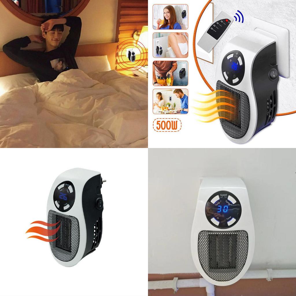 Handy Heater Compact Electric Space Heater With Remote Control Ideal For Home Office