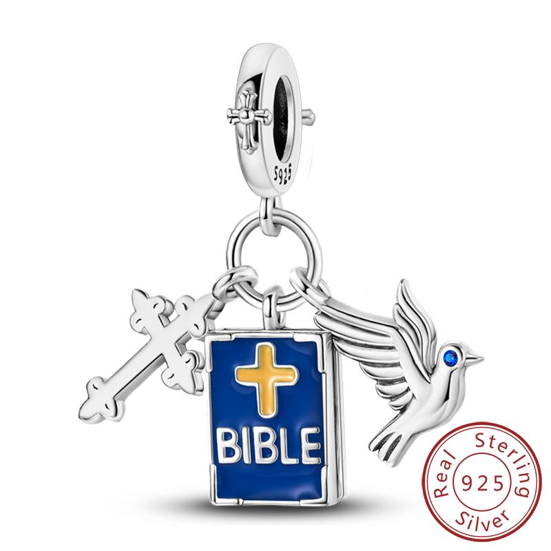 Copper Charms Beads Devil'S Eye Cross Angel Charms Fit Original Charms Bracelets Pendants Fine Diy Jewelry Making For Women